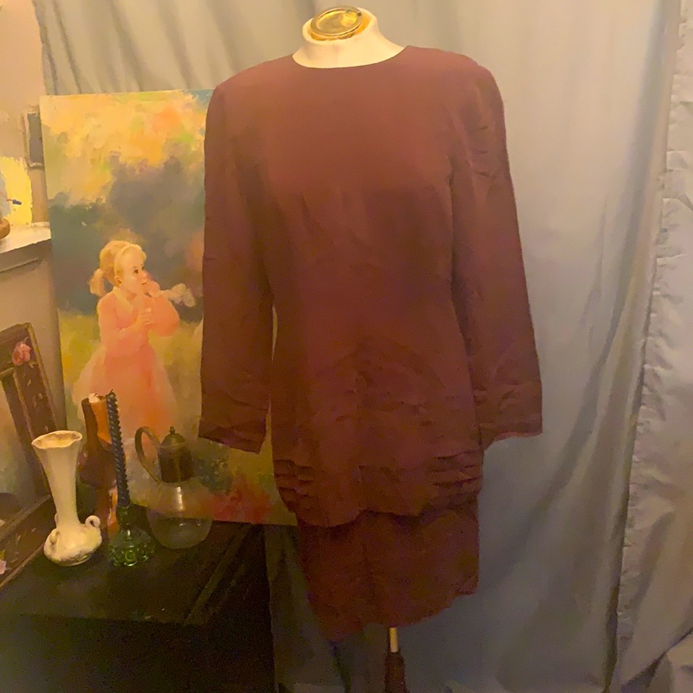 Vintage silk long sleeve dress